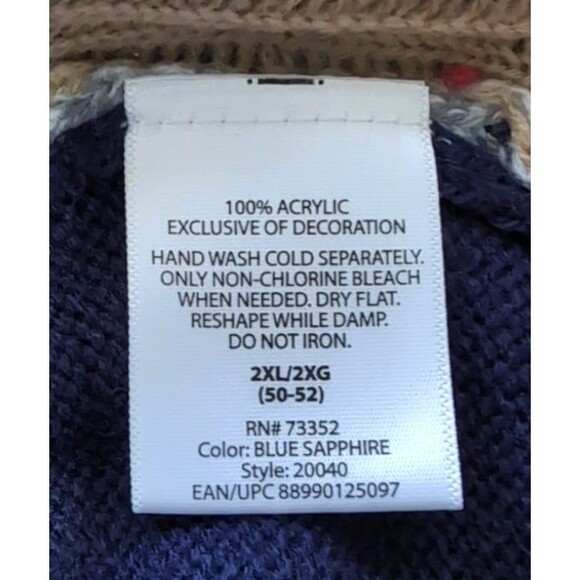 Jolly Sweaters Ugly Christmas Sweater Unisex XXL Santa in Hunting Vest Funny - Picture 5 of 16